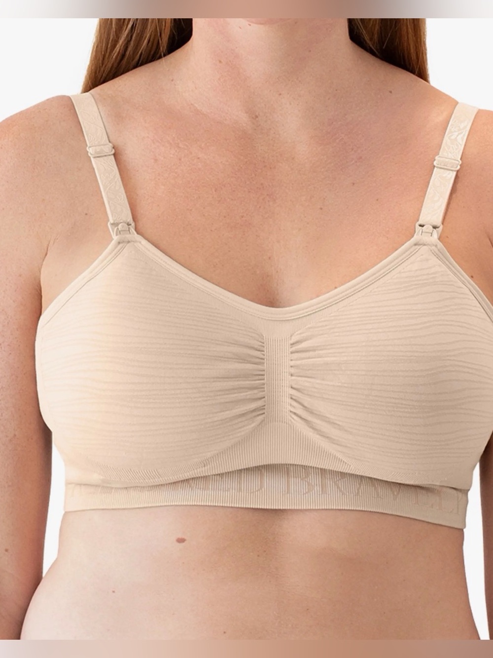 Kindred Bravely Sublime Hands-Free Pumping & Nursing Bra featuring tan size XL